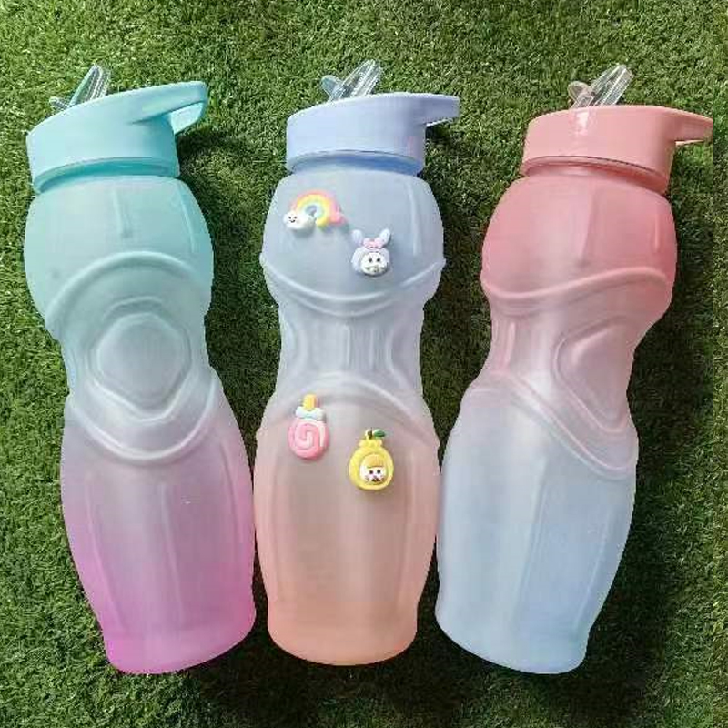 New space cup net red gradient foreign trade explosive large capacity plastic water bottle wholesale Wangshun outdoor water cup Specification drawing