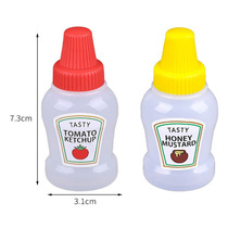 Two portable food-grade sauce bottles