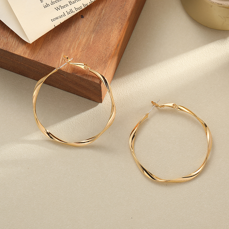 Feather Butterfly New Niche Design Cold Wind Big Circle Fashion All Matching Temperament Earrings Stud Feather Butterfly Jewelry details Picture