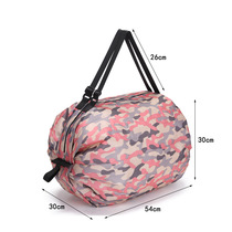 One shoulder polyester waterproof portable grocery shopping spring roll shopping bag