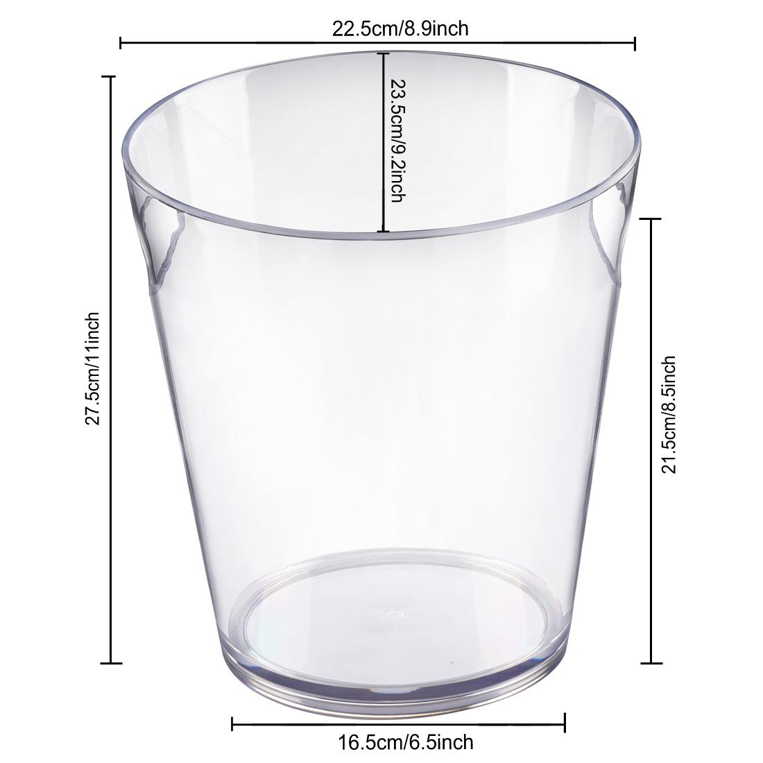 Single ear 6.5L bevel clear cask
