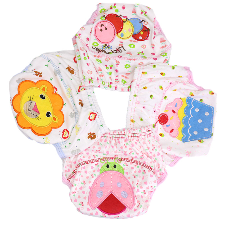 Washable cartoon diaper pants for babies