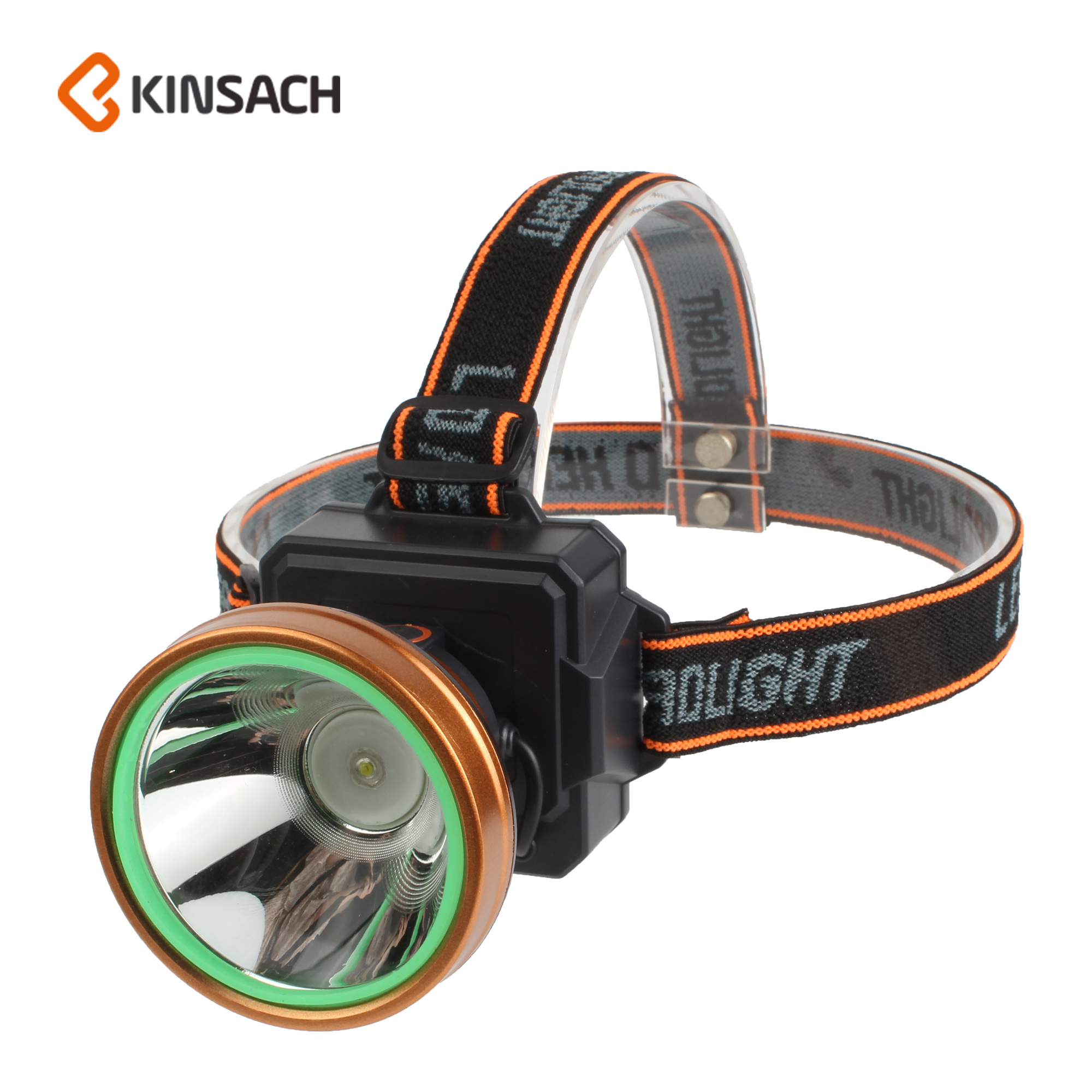 Super bright OSL headlight Rechargeable strong light mining headlight Fishing headlight DC flat plug headlight