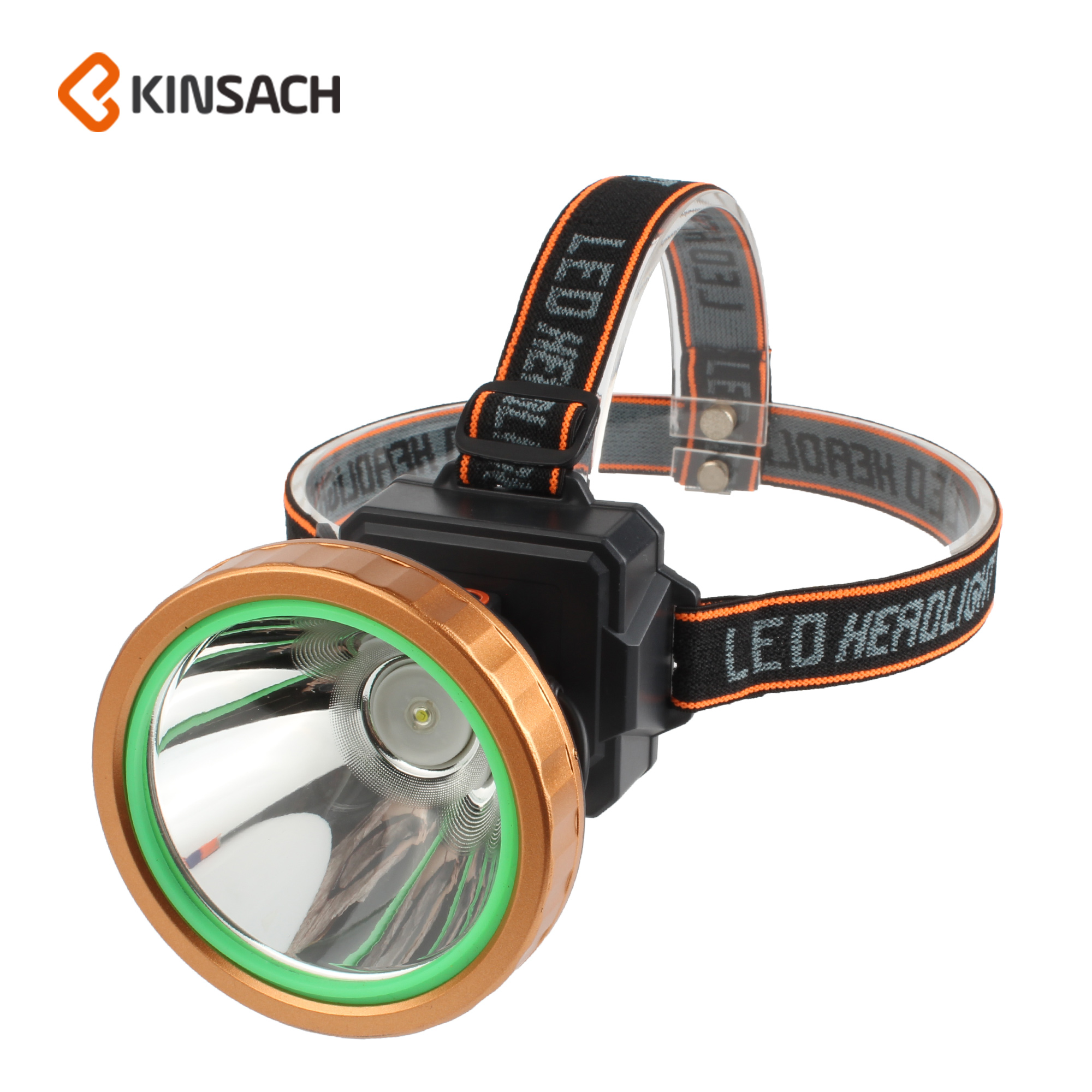 Super bright OSL headlight Rechargeable strong light mining headlight Fishing headlight DC flat plug headlight Large