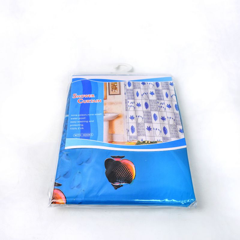 Factory Direct Peva Plastic Printed Shower Curtain Waterproof Bathroom Bathroom Partition Curtain Yellow Leaf Hook Pvc Bag Application Scenario