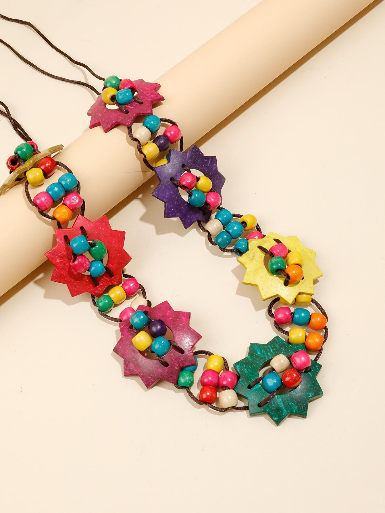 椰壳/腰带/花朵细节图