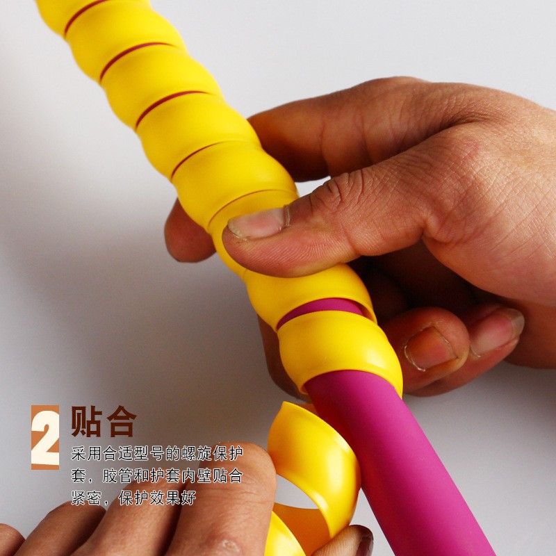 220509螺旋保护套12mm护套 液压油管螺旋护套电线保护管洗车水管空调管保护套 螺旋缠绕管详情5