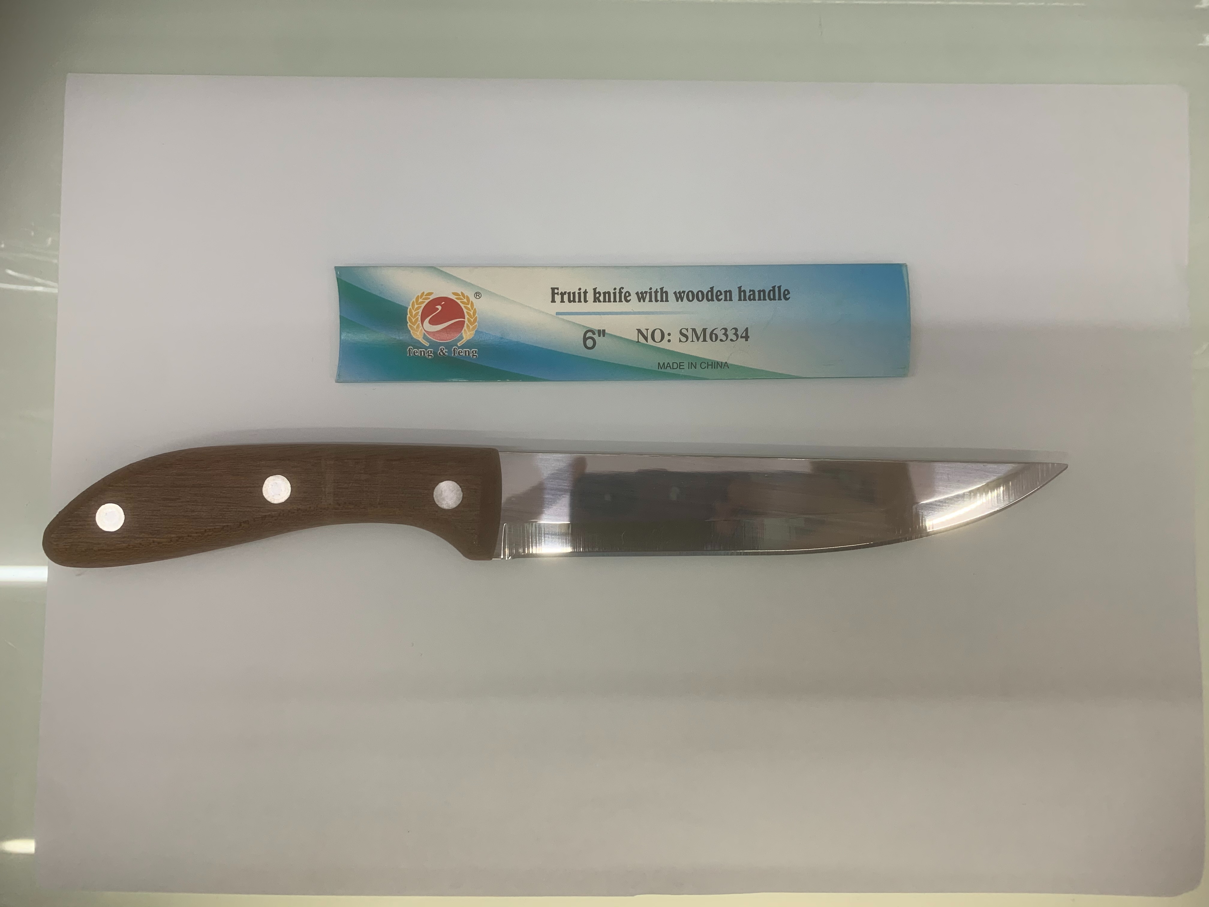 Kitchen knife paring knife with wooden handle