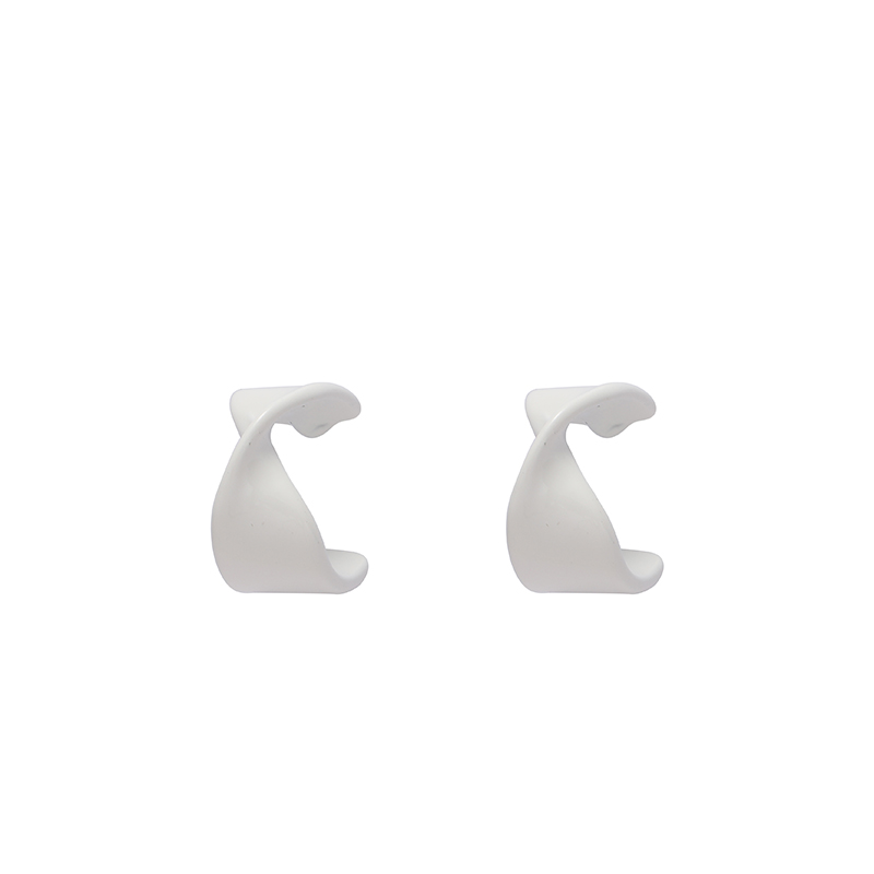 Korean Fashion With Milky White Twist Small Earrings Stud Feather Butterfly Jewelry Item Picture