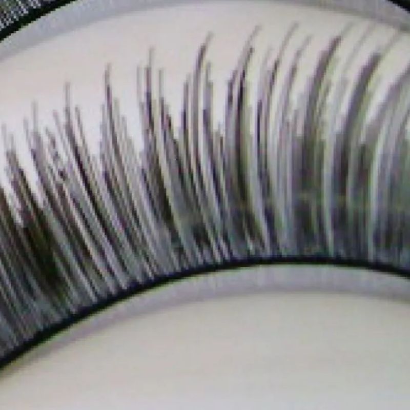 Cross-Border Fiber Taiwan Pure Handmade Transparent Stem Cross Natural Nude Makeup Plain False Eyelashes Wholesale Manufacturer 017 Specification drawing
