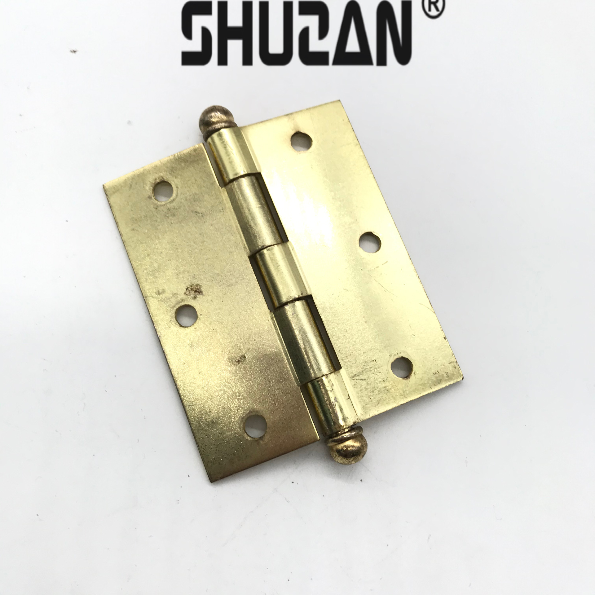 Rich Manufacturers Supply Bearing Silent Hinges, 4-Inch Golden Swing Iron Hinges, Wooden Door Ball Heads And Ball-Shaped Hinges details Picture