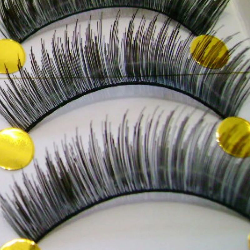 Cross-Border Fiber Taiwan Pure Handmade Transparent Stem Cross Natural Nude Makeup Plain False Eyelashes Wholesale Manufacturer 017 details Picture