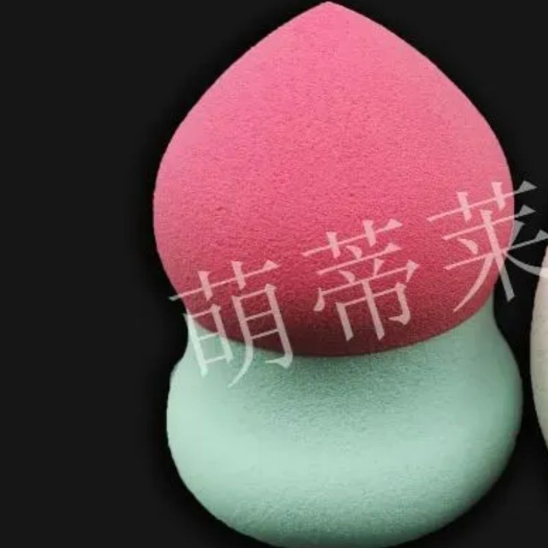 Geometry Latex Water Drop Powder Puff Two-Color Combination Sbr Powder Puff Splicing Mixed Color Gourd Water Drop Powder Puff Specification drawing