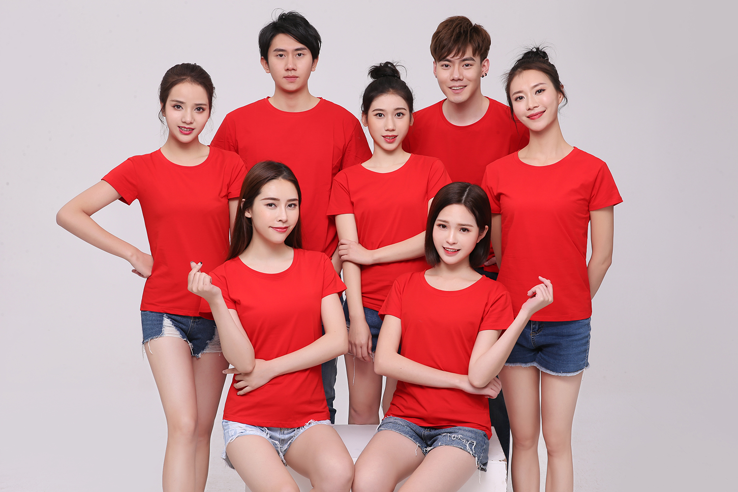 工厂直发-纯棉纯色T裇棉圆领翻领广告衫短袖T恤定制工作服订制通标文化衫印LOGO绣花个性化DIY一件代发详情34