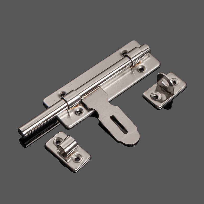 Solid stainless steel deadbolt door latch security lock thickened wooden door mounting latch 4 "6" 8" full figure
