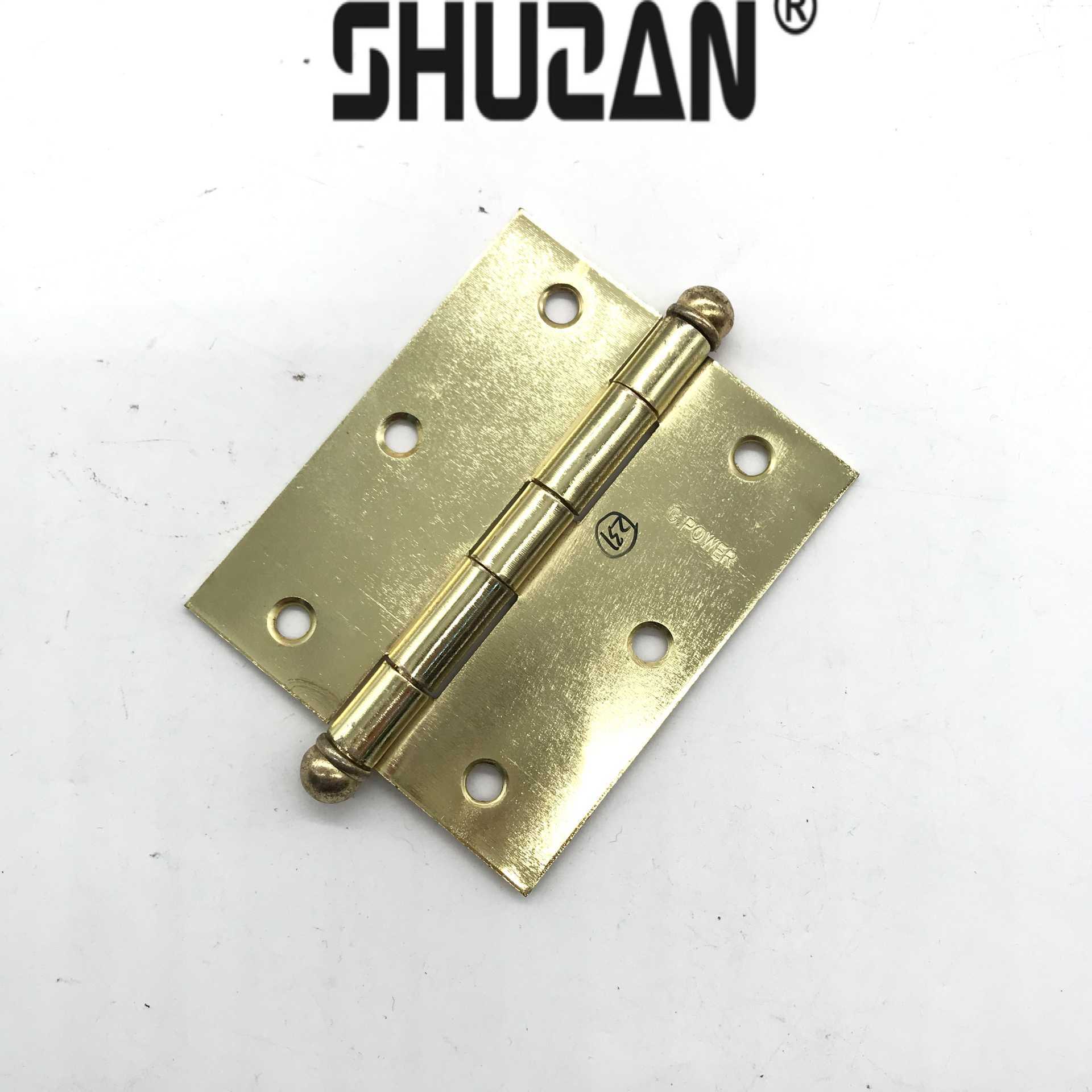 Rich Manufacturers Supply Bearing Silent Hinges, 4-Inch Golden Swing Iron Hinges, Wooden Door Ball Heads And Ball-Shaped Hinges Item Picture