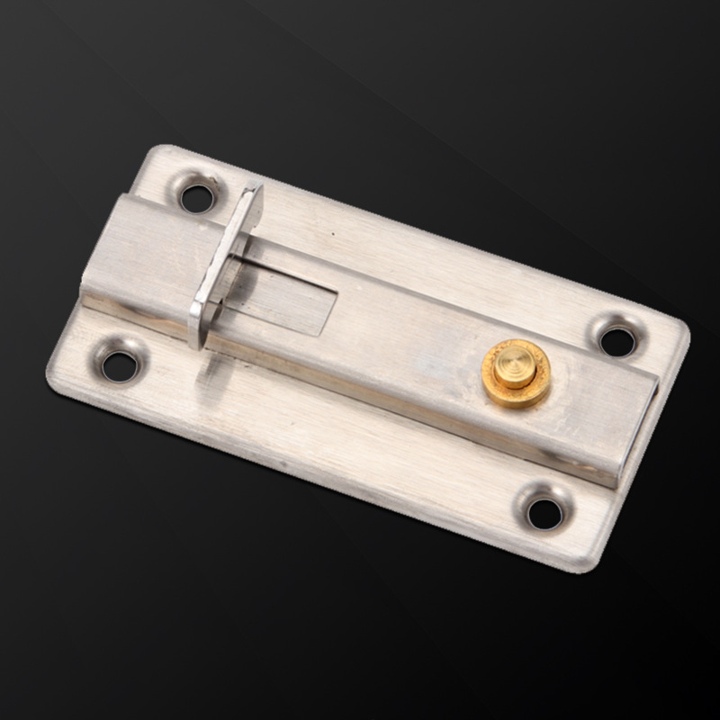 Self - spring bolt stainless steel semi - automatic bolt anti - theft door simple clear bolt toilet latch latch details Picture