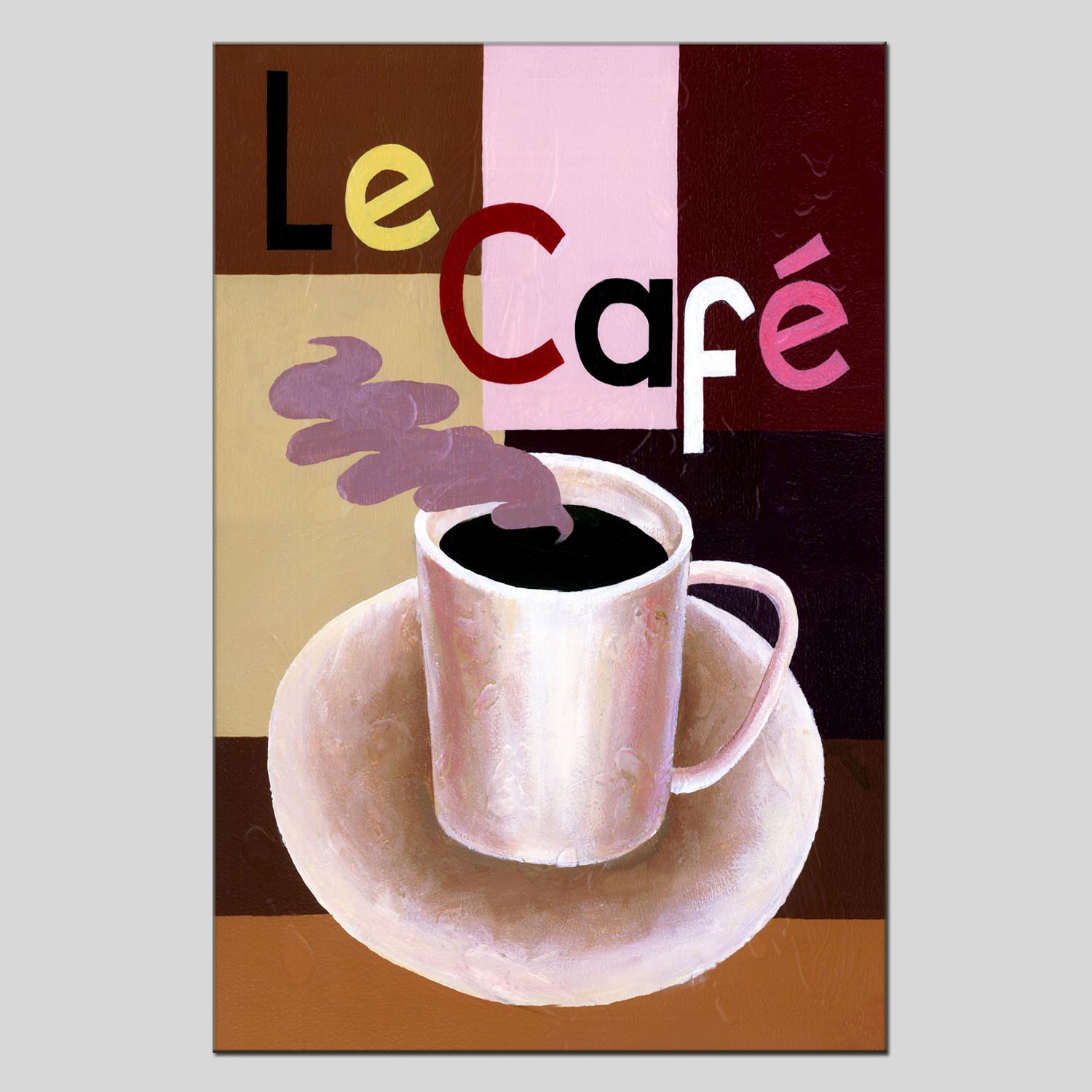 Coffee cup oilpainting decorative paintings, apartment and hotel matching paintings, one-piece consignment factory, oilpainting, living room and dining room triptyl decorative paintings, landscape abstract modern style, customizable oilpainting styles, Jiusheng pic 8