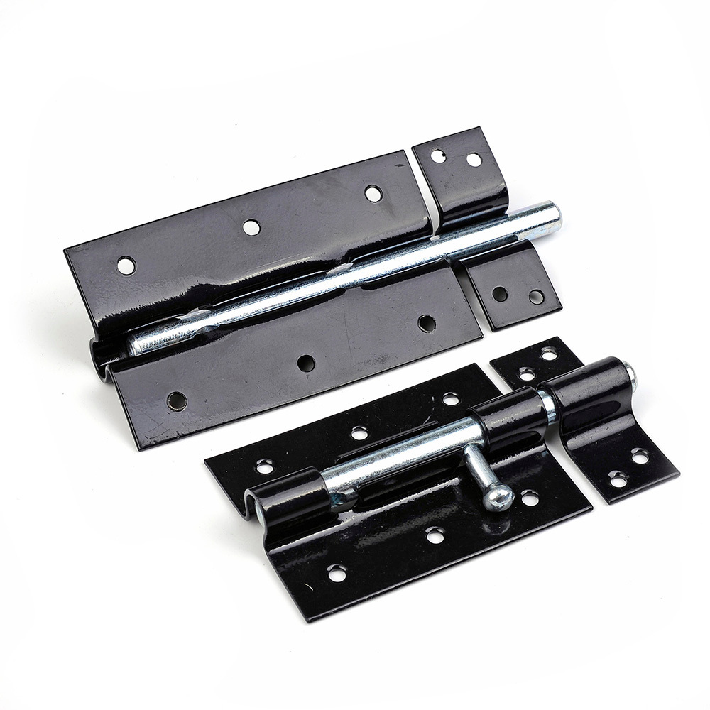 Old anti-theft black bolt fork iron door latch door door cabinet hardware parts simple bolt Application Scenario