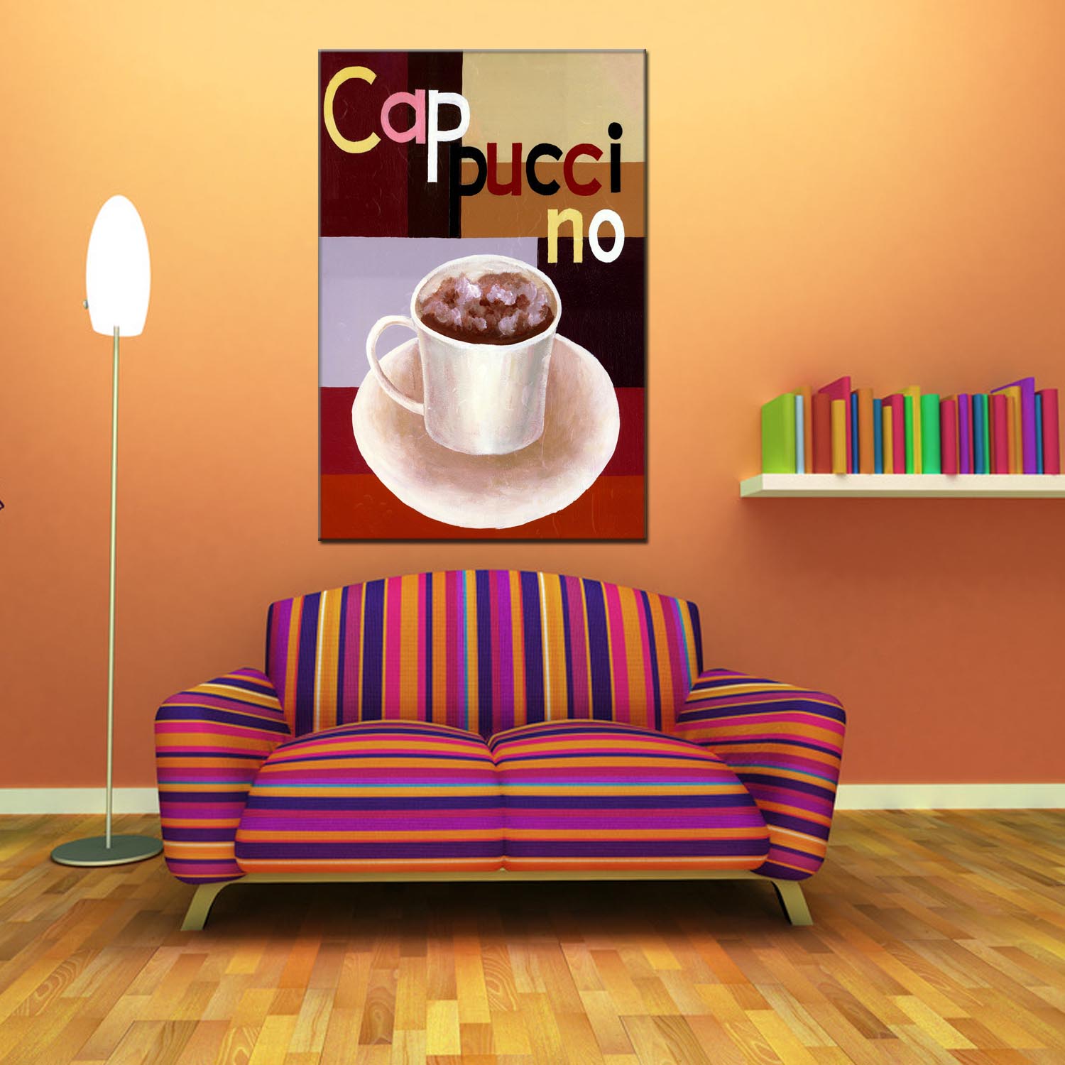 Coffee cup oilpainting decorative paintings, apartment and hotel matching paintings, one-piece consignment factory, oilpainting, living room and dining room triptyl decorative paintings, landscape abstract modern style, customizable oilpainting styles, Jiusheng pic 6