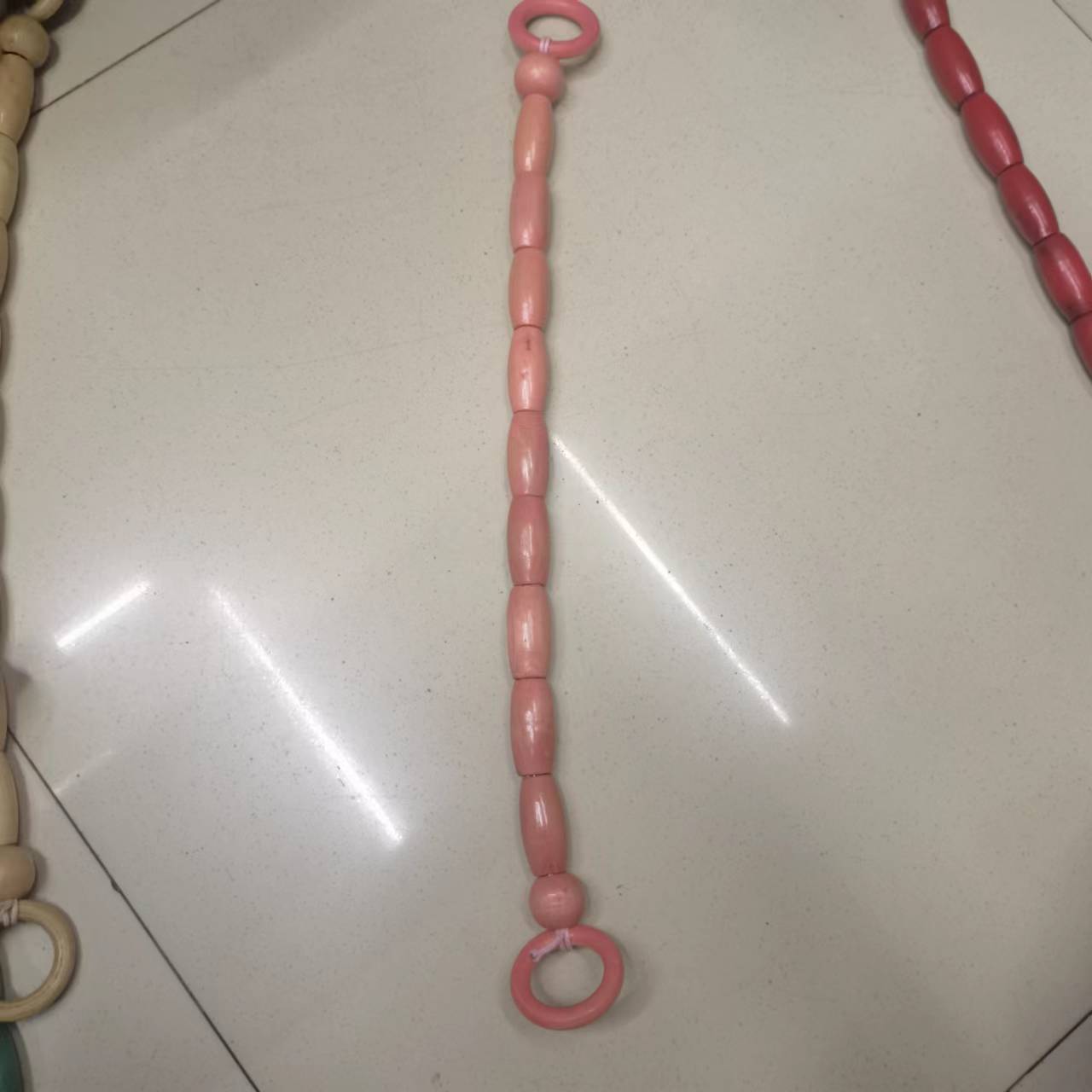 粉红色竹木把手 箱包配件 木制品手箱包饰品礼盒配件竹根拎环竹鞭手提塑料手柄厂家