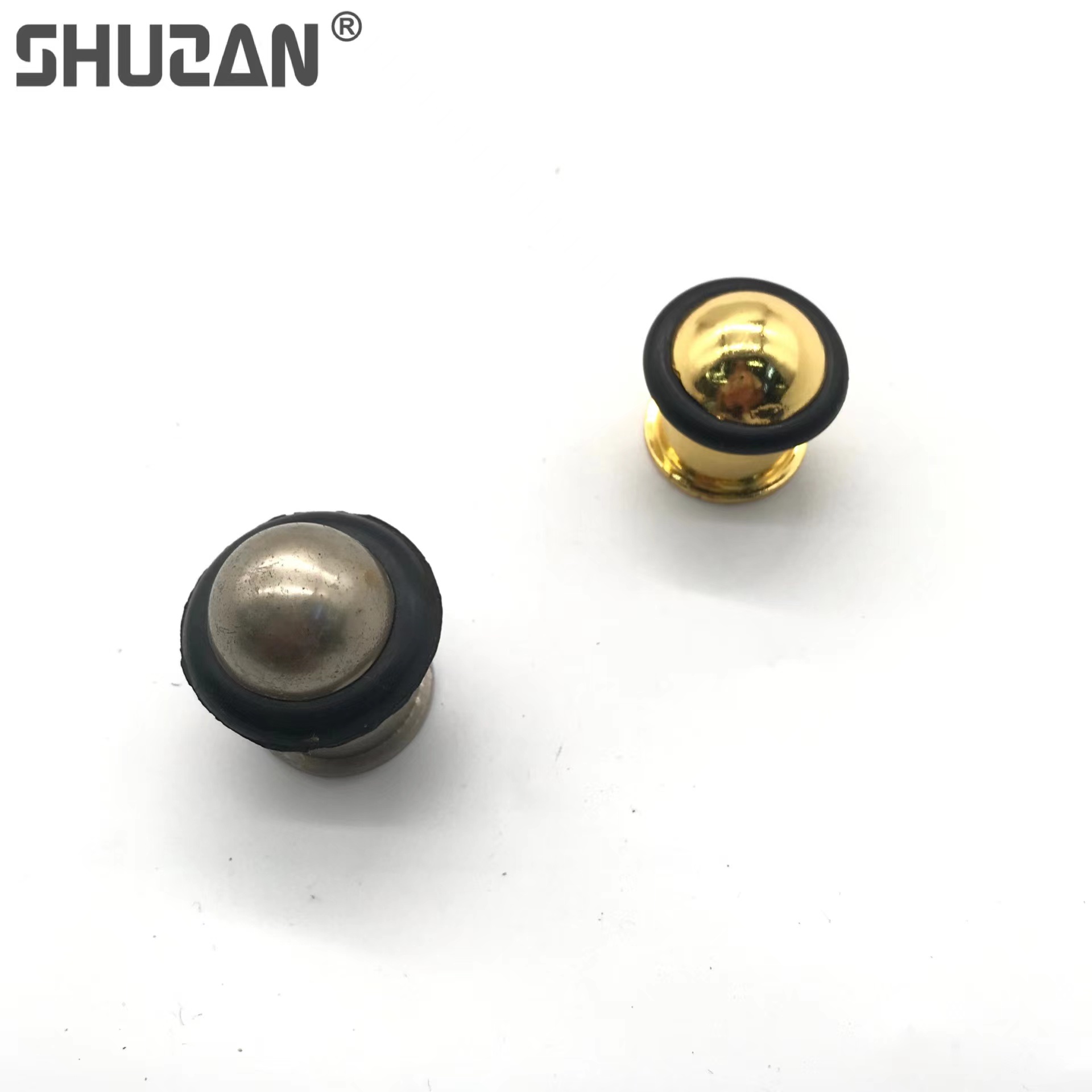 Factory direct sales perforation-free stainless steel door stop anti-collision door top touch glass door touch rubber