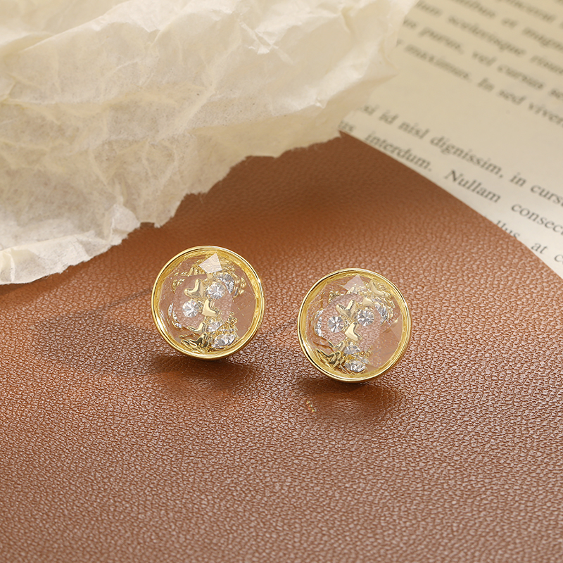 Korean Fashion Exquisite Color Fairy Small Stud Earrings Stud Feather Butterfly Jewelry