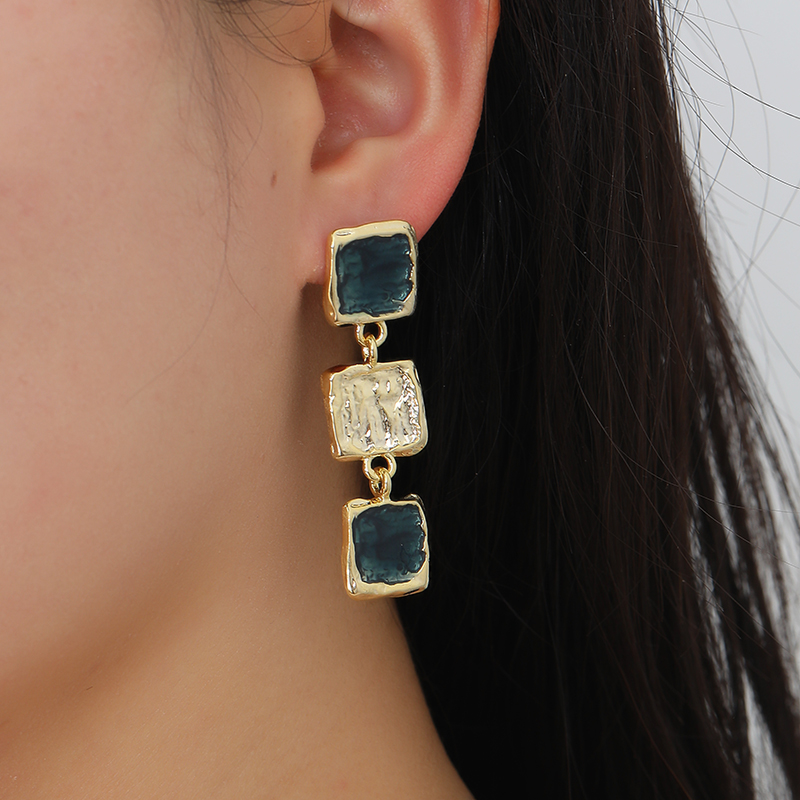 Korean Thin Paint Craft Artistic Haze Blue Temperament Earrings Stud Feather Butterfly Jewelry Application Scenario