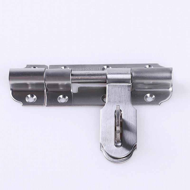 Stainless steel heavy duty bolt thickened stainless steel bolt anti-theft door bolt bull nose lock left and right bolt full figure