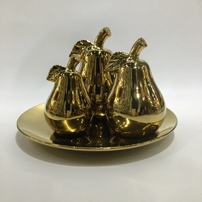2025chinagoods Ceramic handicrafts Hotel and home four-piece set of decorative items, modern and simple office creative decorative items, TV cabinet decorative items thumbnail