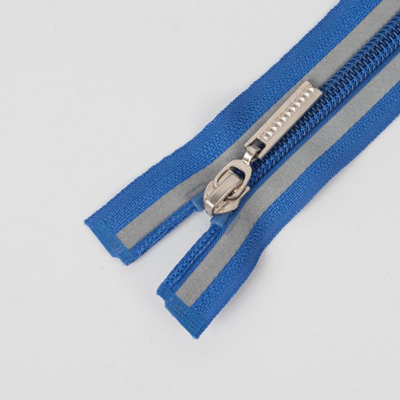 Blue Zipper Garment Accessories Resin Zipper details Picture