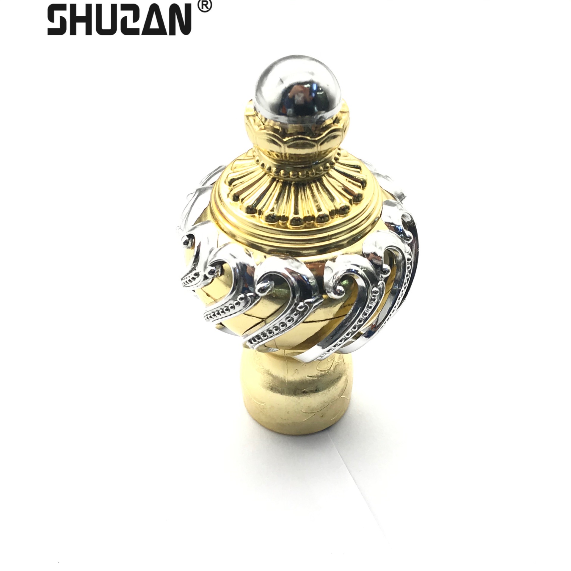 Factory direct sales new curtain head European curtain rod accessories plug head creative Roman rod hardware accessories