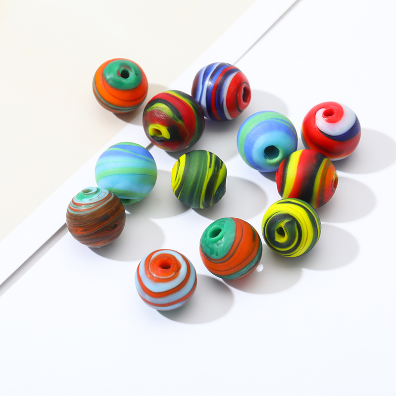 Amazon Cross-Border's New Frosted Mixed Silk Old Glass Series Of Glass Beads Specification drawing