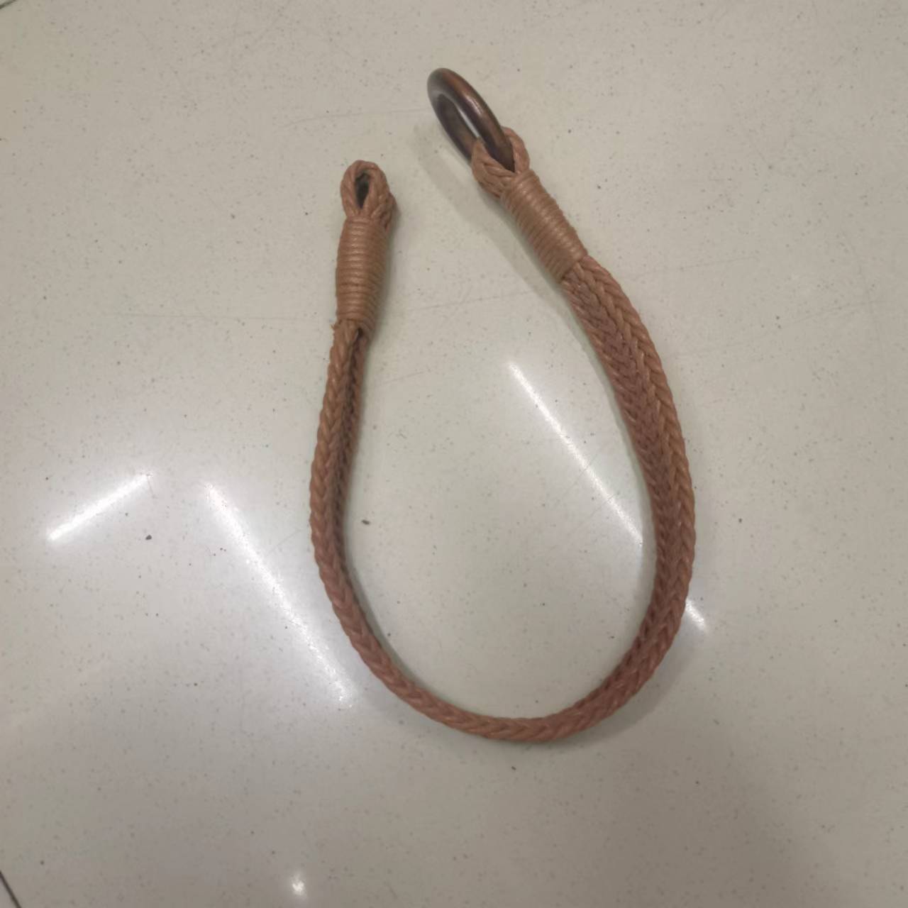 卡其色竹木把手 箱包配件 木制品手箱包饰品礼盒配件竹根拎环竹鞭手提塑料手柄厂家