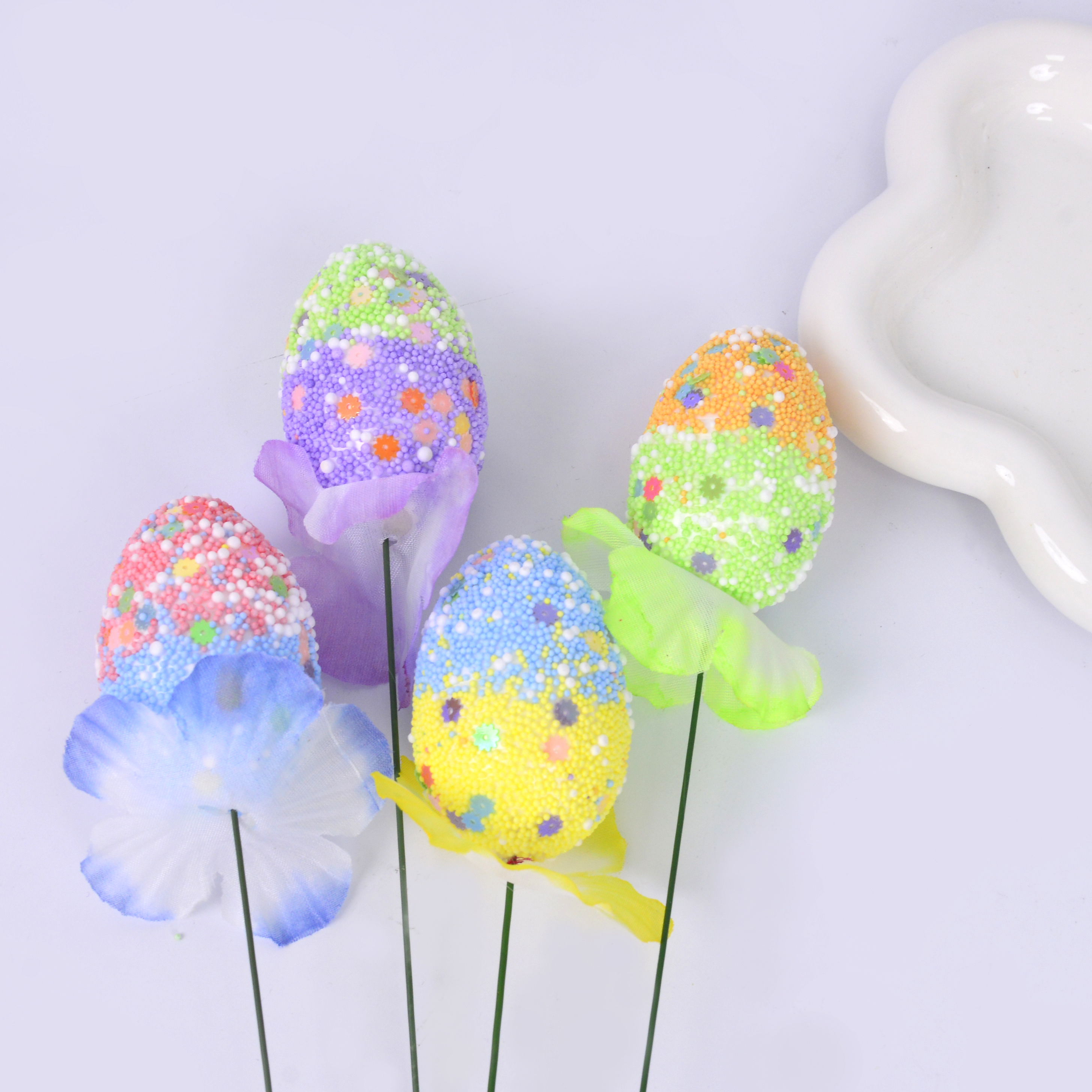 Simulation Egg With Picture Simulation Plastic Painting Egg Shell Easter Egg Painted Graffiti Egg details Picture