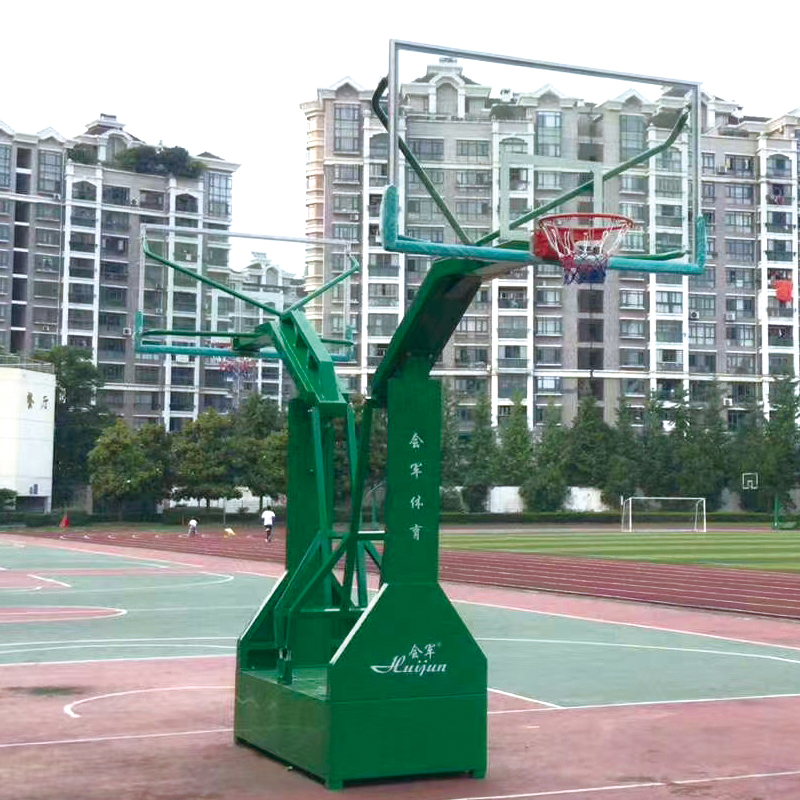 会军义体健钢化玻璃移动式篮球架户外篮球架详情5
