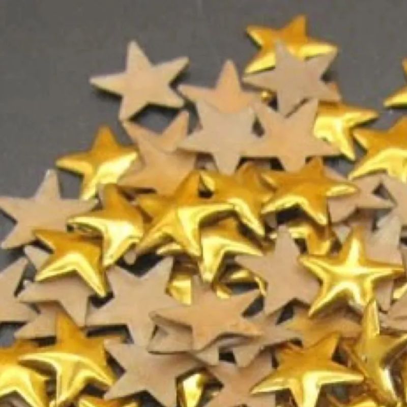 Pentagon Aluminum Sheet Iron Sheet Gold 8Mm Folk Dance Handmade Shoes And Hats Clothing Accessories Diamond Diy Material Bag Specification drawing