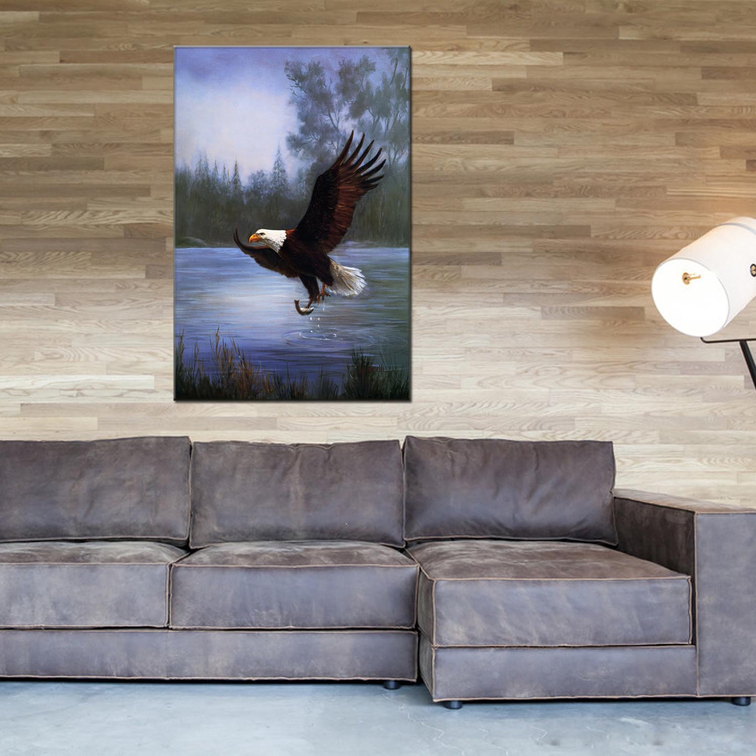 Animal oilpainting decorative paintings, apartment and hotel matching paintings, one-piece consignment factory, oilpainting, living room and dining room triptyl decorative paintings, landscape abstract modern style, customizable oilpainting styles, Jiusheng pic 11