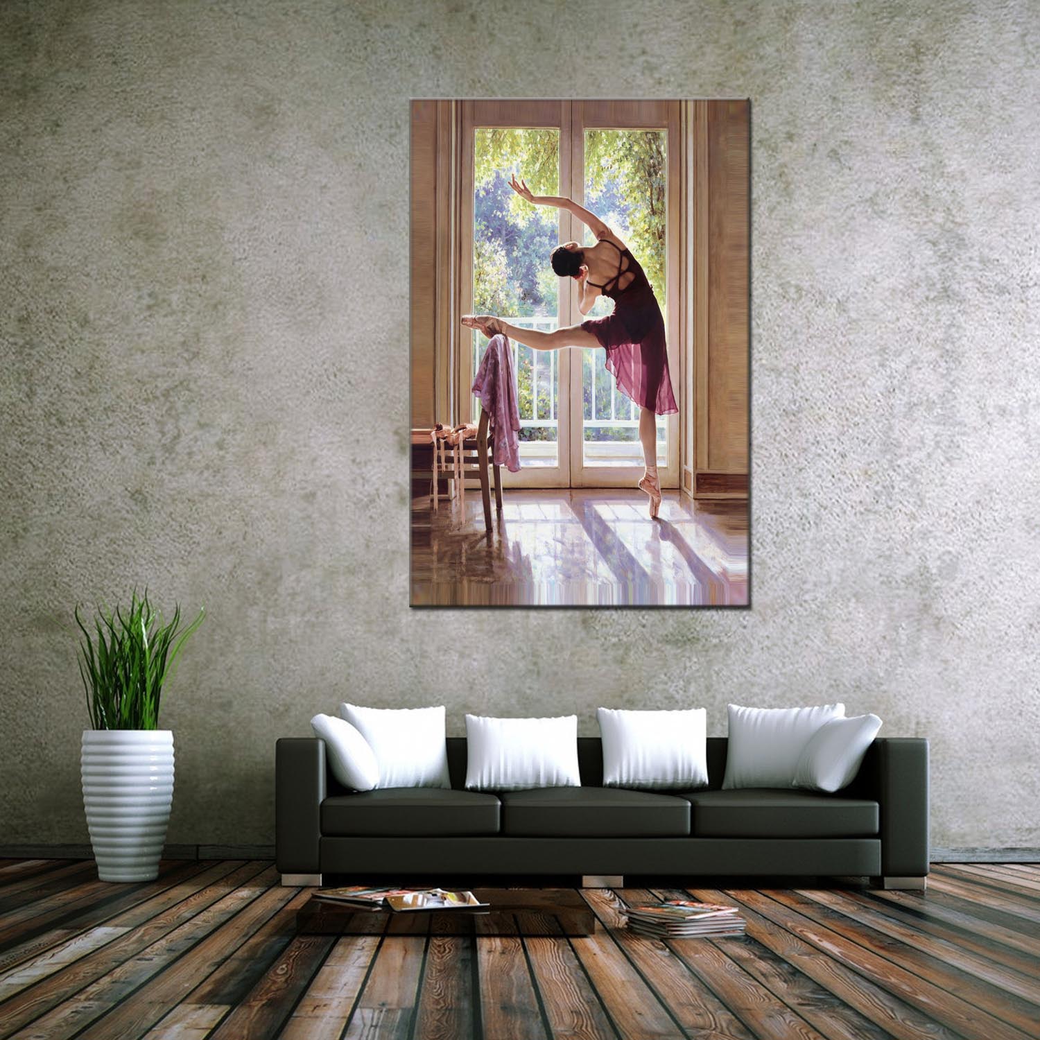Figure 2 oilpainting Decorative painting, apartment hotel matching painting, one-piece consignment factory, Oil painting, living room and dining room triptyl decorative painting, landscape abstract, modern style, customizable, various oilpainting styles, Jiusheng pic 16