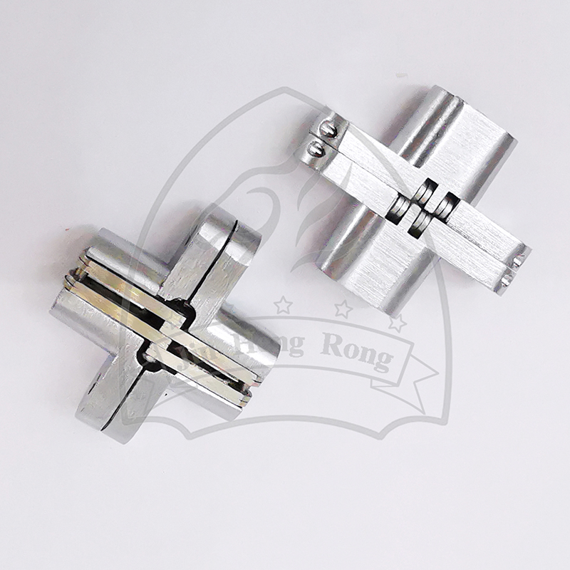 Cross hinge concealed folding door hinge thickened solid concealed Zinc-alloy chrome plated 180 degree countertop hinge Application Scenario