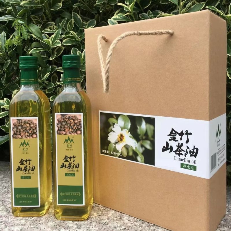 金竹牌山茶油500ml*2瓶礼盒装详情2