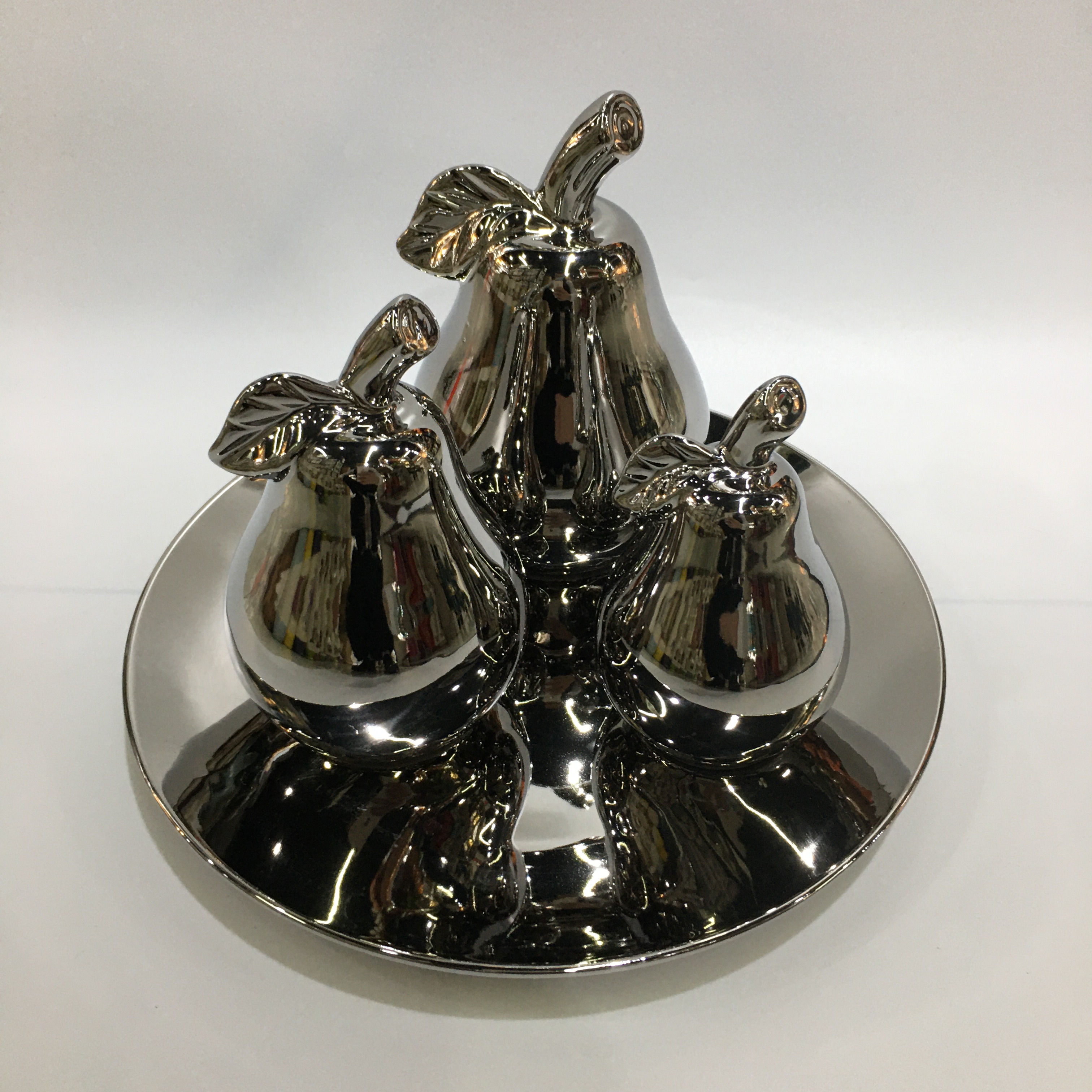 2025chinagoods Ceramic handicrafts Hotel Home four-piece set Pure silver decorative items Modern and simple Office creative decorative items display TV cabinet details Picture
