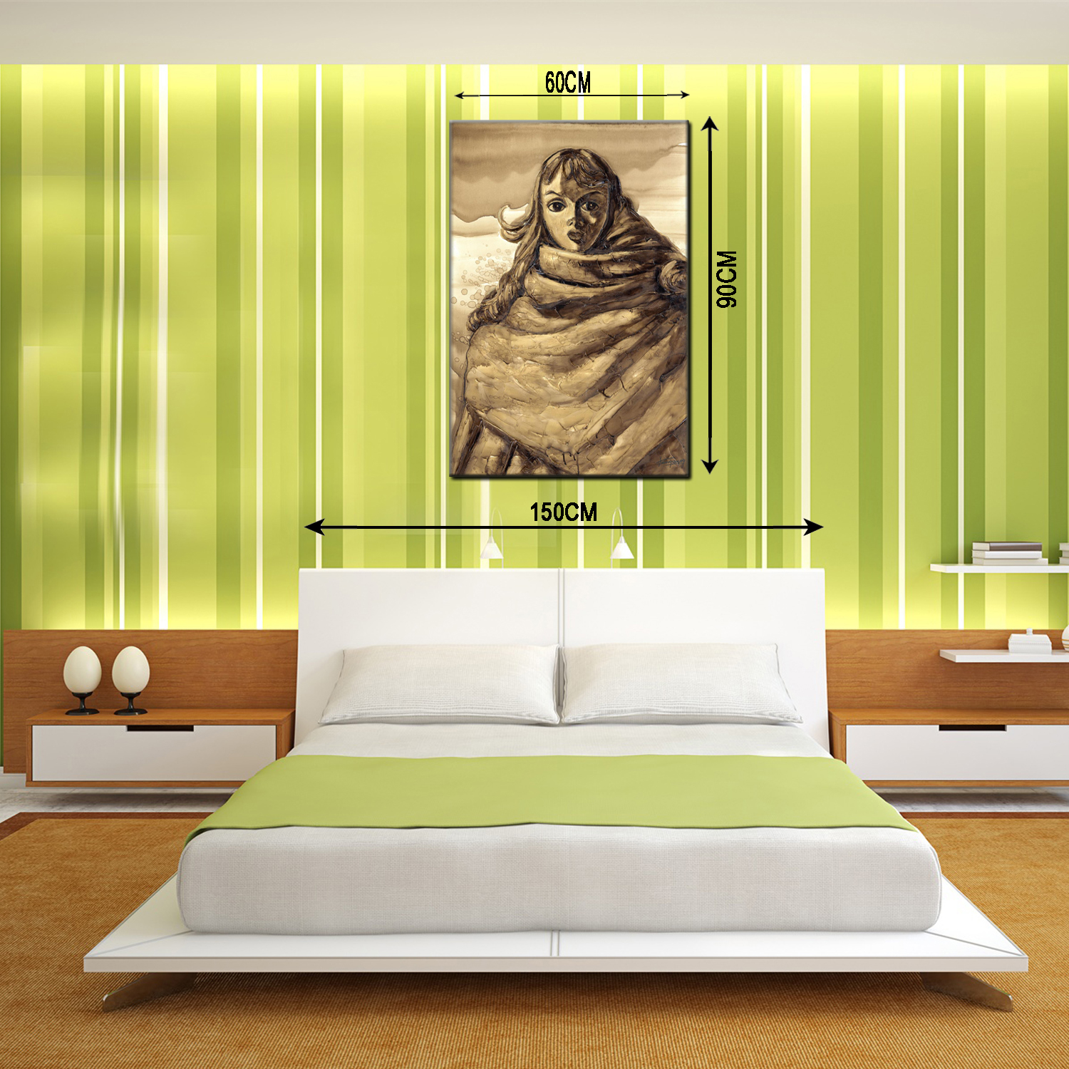 Figure oilpainting decorative paintings, apartment and hotel matching paintings, one-piece consignment factory, oilpainting, living room and dining room triptyl decorative paintings, landscape abstract modern style, customizable oilpainting styles, Jiusheng pic 1