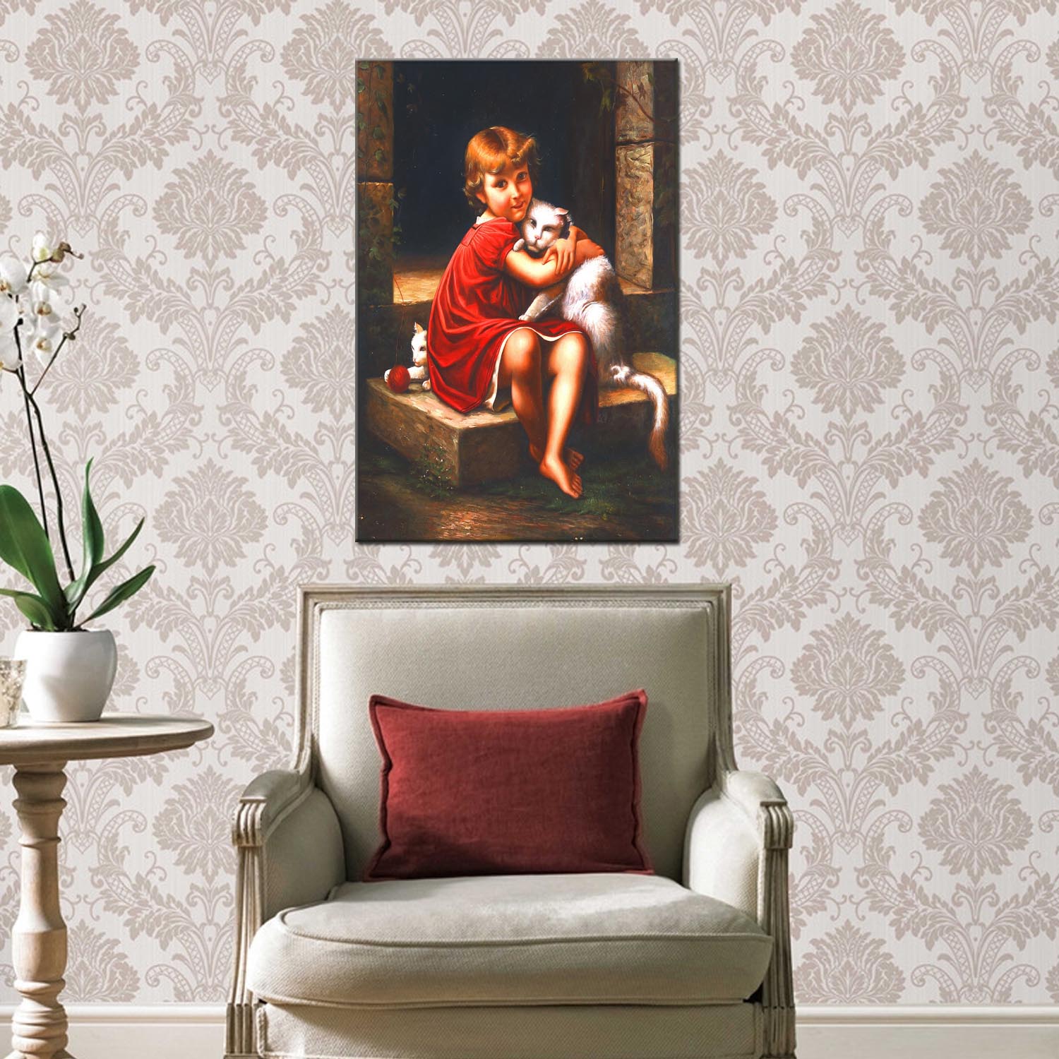 Figure 2 oilpainting Decorative painting, apartment hotel matching painting, one-piece consignment factory, Oil painting, living room and dining room triptyl decorative painting, landscape abstract, modern style, customizable, various oilpainting styles, Jiusheng pic 3