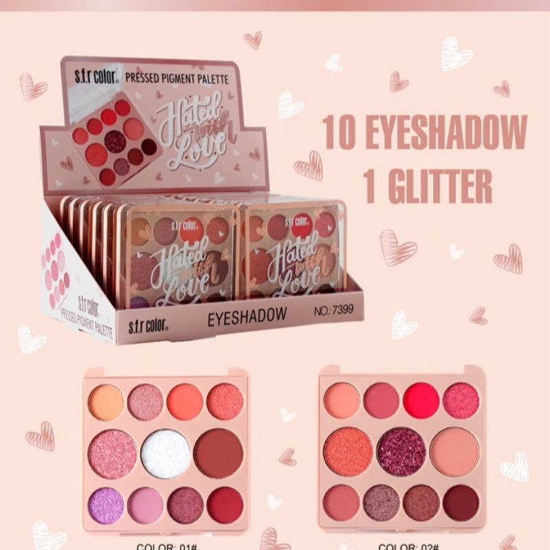 眼影/美妆/多色白底实物图