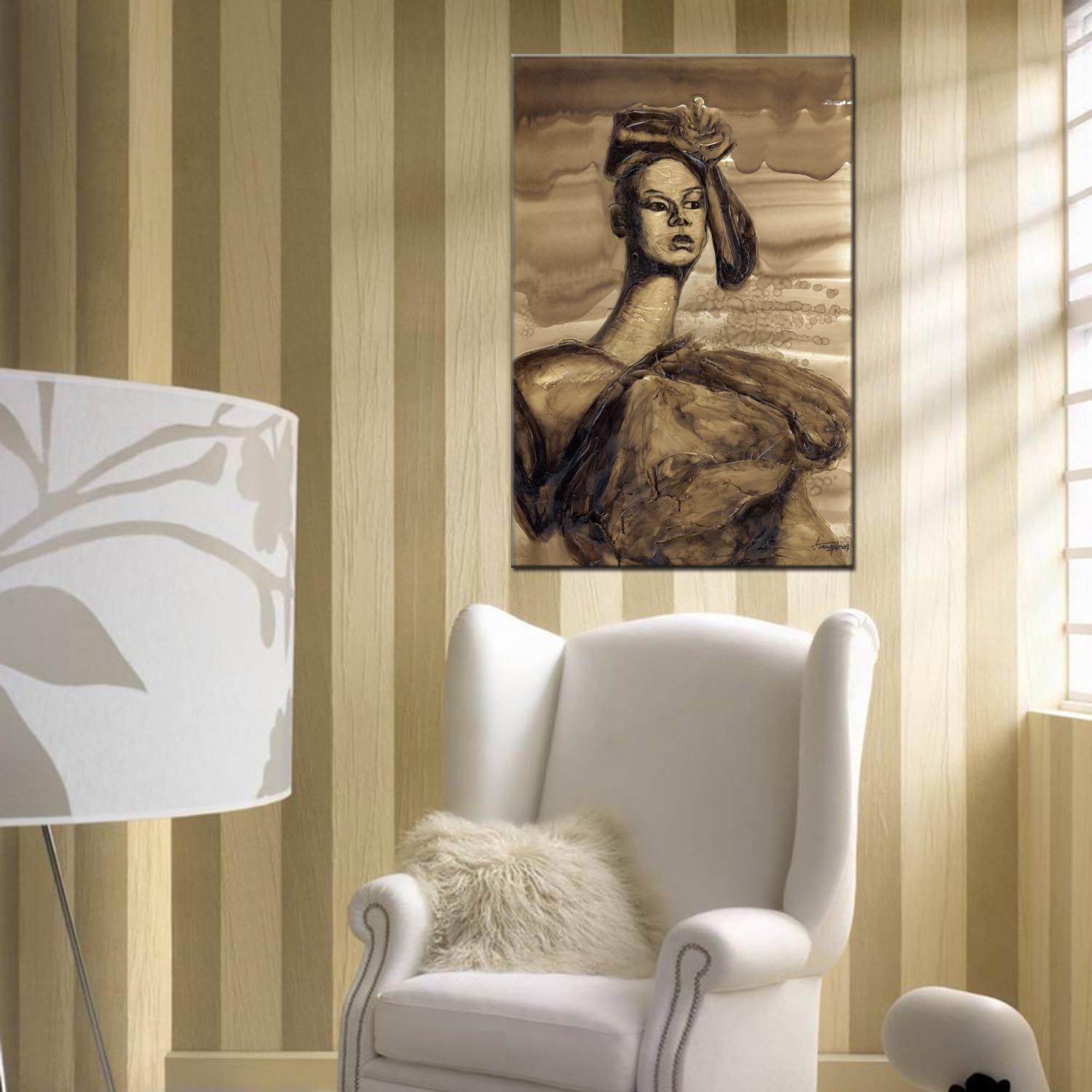 Figure oilpainting decorative paintings, apartment and hotel matching paintings, one-piece consignment factory, oilpainting, living room and dining room triptyl decorative paintings, landscape abstract modern style, customizable oilpainting styles, Jiusheng pic 21