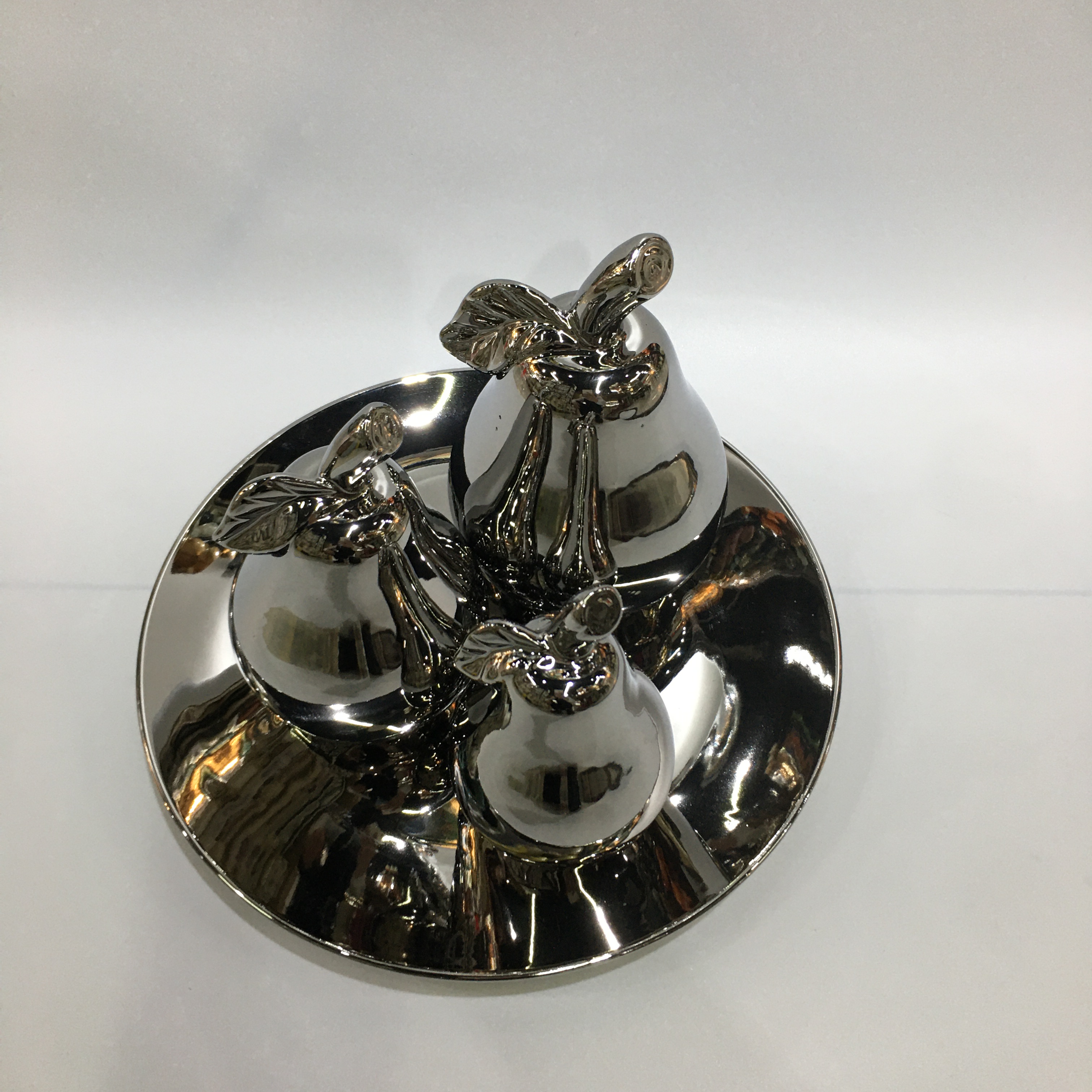 2025chinagoods Ceramic handicrafts Hotel Home four-piece set Pure silver decorative items Modern and simple Office creative decorative items display TV cabinet Item Picture