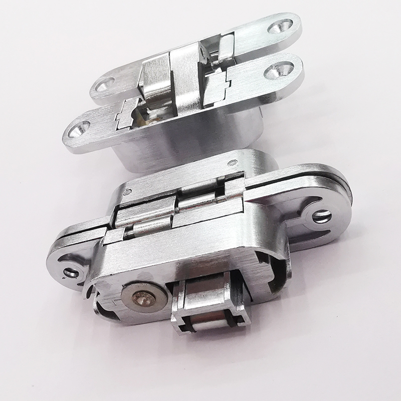 Zinc-alloy 3D adjustable hidden hinge Hidden door hinge cross dark hinge invisible door hinge details Picture
