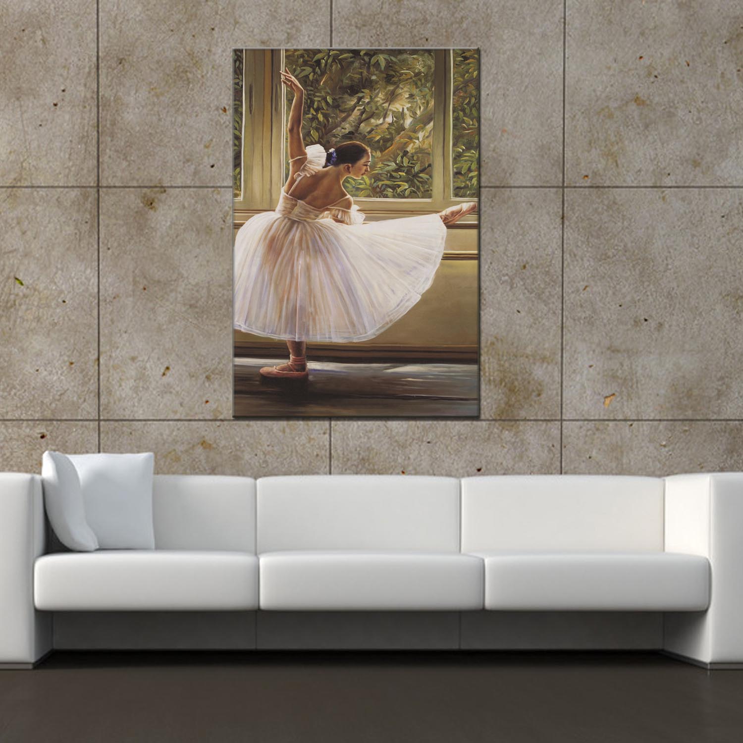 Figure 2 oilpainting Decorative painting, apartment hotel matching painting, one-piece consignment factory, Oil painting, living room and dining room triptyl decorative painting, landscape abstract, modern style, customizable, various oilpainting styles, Jiusheng pic 11