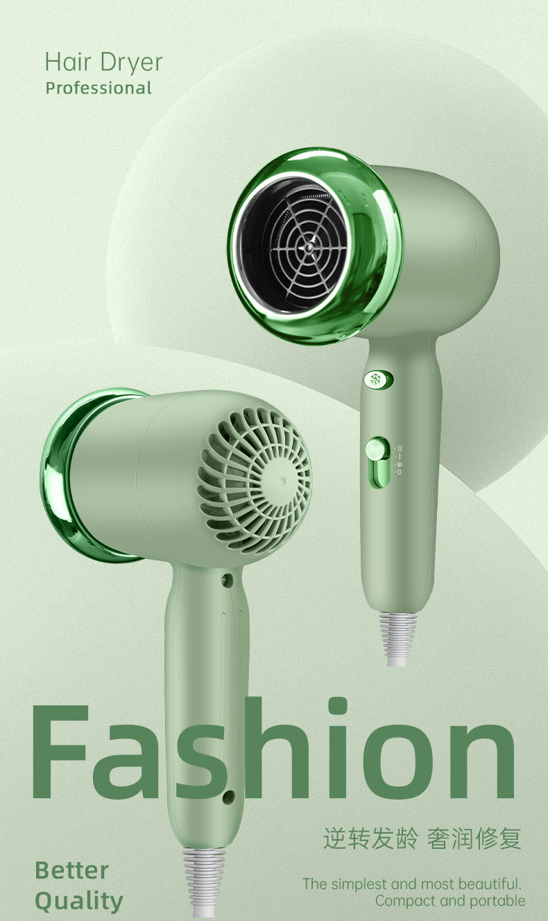 New doughnut hair dryer, high-power, student dormitory, home, silent, non-damaging hair dryer, negative ion hair care, quick drying pic 1